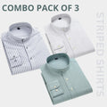 Combo Pack of 3 Men’s Formal Shirts – Stylish & Versatile Collection