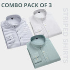 Combo Pack of 3 Men’s Formal Shirts – Stylish & Versatile Collection
