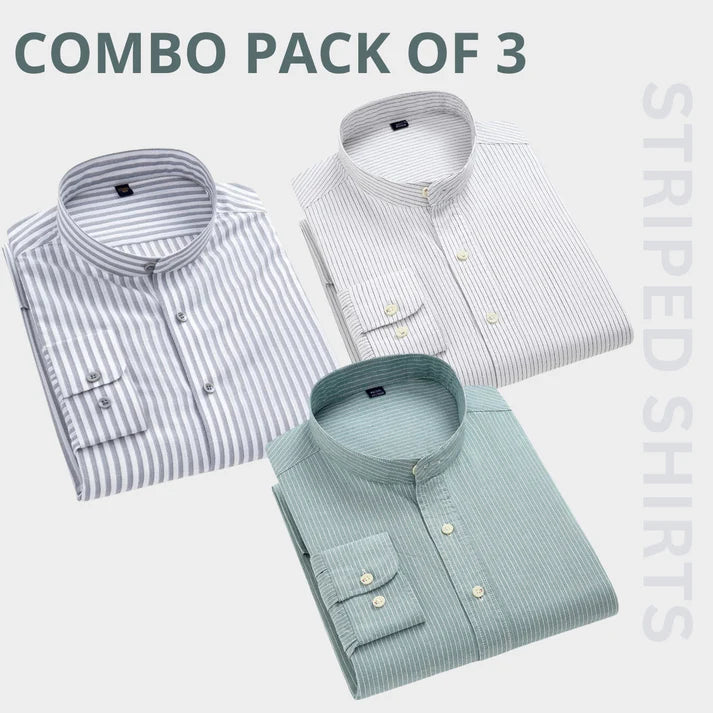 Combo Pack of 3 Men’s Formal Shirts – Stylish & Versatile Collection