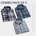 Combo Pack of 3 Men’s Formal Shirts – Stylish & Versatile Collection