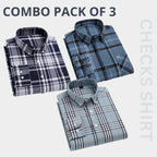 Combo Pack of 3 Men’s Formal Shirts – Stylish & Versatile Collection