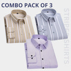 Combo Pack of 3 Men’s Formal Shirts – Stylish & Versatile Collection