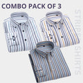 Combo Pack of 3 Men’s Formal Shirts – Stylish & Versatile Collection