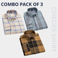 Combo Pack of 3 Men’s Formal Shirts – Stylish & Versatile Collection